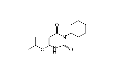 3-CYCLOHEXYL-5,6-DIHYDRO-6-METHYLFURO[2,3-d]PYRIMIDINE-2,4(1H,3H)-DIONE