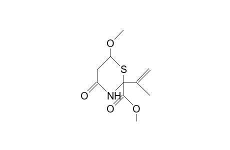 6-Methoxy-2-methoxycarbonyl-2-(1-methylidene-ethyl)-tetrahydro-1,3-thiazin-4-one