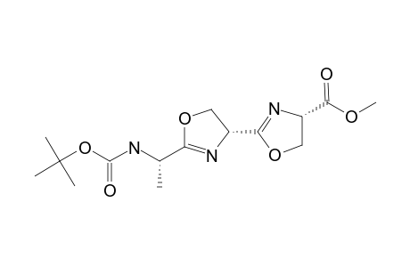 METHYL-(4S,4'S,1''S)-2'-[1-(TERT.-BUTOXYCARBONYLAMINO)-ETHYL]-4,4',5'-TETRAHYDRO-2,4'-BIISOXAZOLE-4-CARBOXYLATE