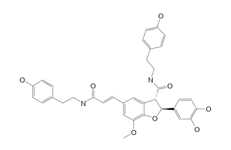 (+/-)-DEMETHYLGROSSAMIDE;(+/-)-2,3-DIHYDRO-2-(3,4-DIHYDROXYPHENYL)-N-[2-(4-HYDROXYPHENYL)-ETHYL]-5E-[3-[2-(4-HYDROXYPHENYL)-ETHYL]-AMINO-3-OXO-1-P