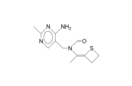 N-(2-Methyl-4-amino-5-pyrimidylmethyl)-N-(1-thietanylidene-ethyl)-formamide