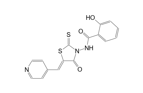 2-hydroxy-N-[(5Z)-4-oxo-5-(4-pyridinylmethylene)-2-thioxo-1,3-thiazolidin-3-yl]benzamide