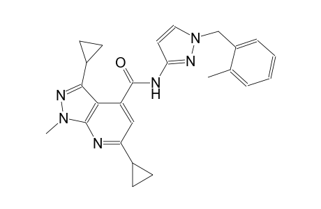 3,6-dicyclopropyl-1-methyl-N-[1-(2-methylbenzyl)-1H-pyrazol-3-yl]-1H-pyrazolo[3,4-b]pyridine-4-carboxamide