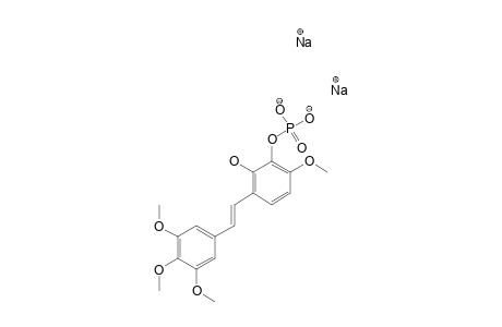 (E)-1-[3',4',5'-TRIMETHOXYPHENYL]-2-[2''-[HYDROXY]-3''-[(DISODIUM)-PHOSPHATE]-4''-METHOXYPHENYL]-ETHENE