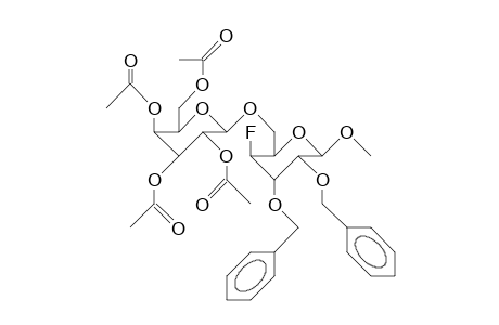 4-Deoxy-4-fluoro-2,3-bis-O-benzyl-6-O-(2,3,4,6-tetra-O-acetyl-B-D-galactopyranosyl)-methyl-B-D-galactopyranoside