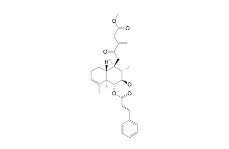 PREMNONE-A;(5R*,6R*,7R*,8S*,9R*,10R*)-6-O-(TRANS-CINNAMOYL)-7-HYDROXY-12-OXO-3,13(16)-CLERODIEN-15-OIC-ACID-METHYLESTER