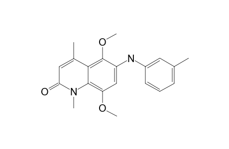 5,8-DIMETHOXY-1,4-DIMETHYL-6-(META-TOLYLAMINO)-QUINOLIN-2(1H)-ONE