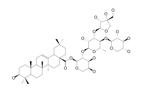 28-O-[APIOFURANOSYL-(1->3)-[XYLOPYRANOSYL-(1->4)]-RHAMNOPYRANOSYL-(1->2)-ARABINOPYRANOSYL]-OLEANOLIC-ACID-ESTER