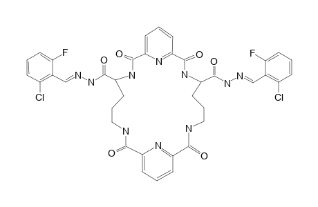 #6F;4,20-DI-(OXO-2-CHLORO-6-FLUORO-PHENYL-CARBOHYDRAZONYL-METHYL)-3,8,16,21,27,28-HEXAAZA-2,9,15,22-TETRA-OXO-TRICYCLO-[3,21,1,1(10,14)]-OCTACOSA-1(26),10,12