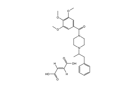 1-(alpha-METHYLPHENETHYL)-4-(3,4,5-TRIMETHOXYBENZOYL)PIPERAZINE, FUMARATE