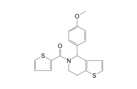 4-(p-methoxyphenyl)-4,5,6,7-tetrahydro-5-(2-thenoyl)thieno[3,2-c]pyridine