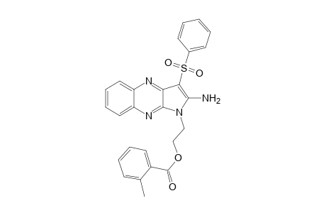 Benzoic acid, 2-methyl-, 2-[2-amino-3-(phenylsulfonyl)-1H-pyrrolo[2,3-b]quinoxalin-1-yl]ethyl ester