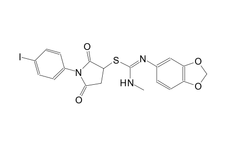 carbamimidothioic acid, N-(1,3-benzodioxol-5-yl)-N'-[(E)-methyl]-, 1-(4-iodophenyl)-2,5-dioxo-3-pyrrolidinyl ester