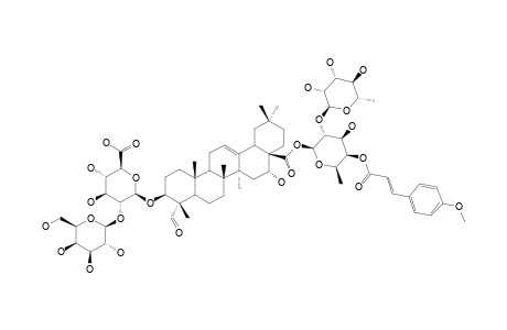 JENISSEENSOSIDE-C;3-O-[BETA-D-GALACTOPYRANOSYL-(1->2)-BETA-D-GLUCURONOPYRANOSYL]-28-O-[[ALPHA-L-RHAMNOPYRANOSYL-(1->2)]-[4-O-TRANS-PARA-METHOXYCIN