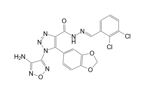 1-(4-amino-1,2,5-oxadiazol-3-yl)-5-(1,3-benzodioxol-5-yl)-N'-[(E)-(2,3-dichlorophenyl)methylidene]-1H-1,2,3-triazole-4-carbohydrazide