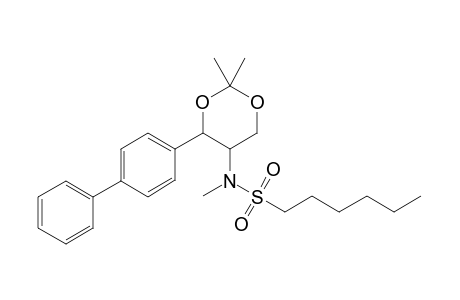 N-[4-{[(1',1''-Biphenyl-4'-yl)-2,2-dimethyl-1,3-dioxan-5-yl]-(N-methylhexane)sulfonamide