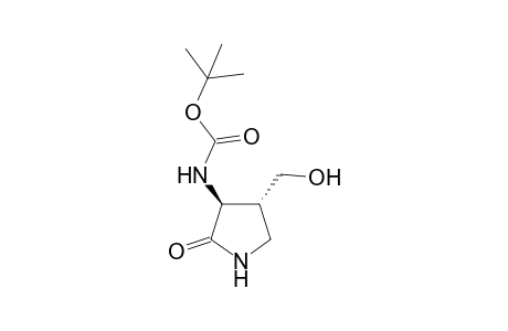 (3S,4R)-3-t-Butyloxycarbonylamino-4-hydroxymethylpyrrolidin-2-one