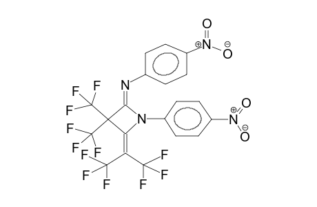 1-(PARA-NITROPHENYL)-2-HEXAFLUOROISOPROPYLIDENE-3,3-BIS(TRIFLUOROMETHYL)-4-(PARA-NITROPHENYL)IMINOAZETIDINE