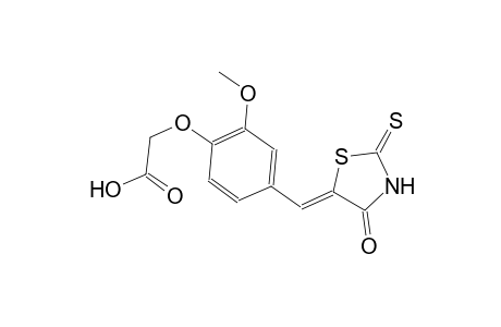 {2-methoxy-4-[(Z)-(4-oxo-2-thioxo-1,3-thiazolidin-5-ylidene)methyl]phenoxy}acetic acid