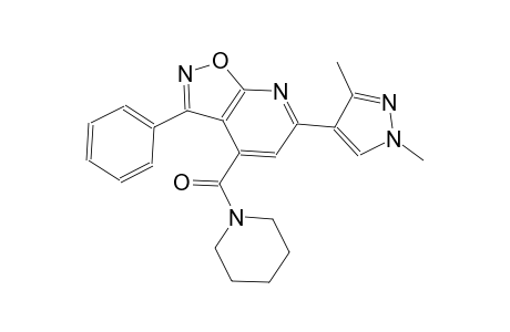 isoxazolo[5,4-b]pyridine, 6-(1,3-dimethyl-1H-pyrazol-4-yl)-3-phenyl-4-(1-piperidinylcarbonyl)-