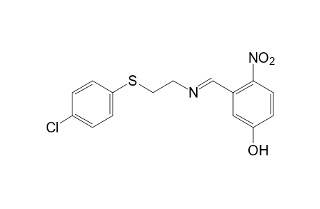 3-{N-{2-[(p-chlorophenyl)thio]ethyl}formimidoyl}-4-nitrophenol