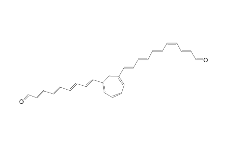 2,4,6,8,10-Undecapentaenal, 11-[6-(9-oxo-1,3,5,7-nonatetraenyl)-1,3,5-cycloheptatrien-1-yl]-, (E,Z,E,E,E,E,E,E,E)-