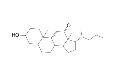 Chol-9(11)-en-12-one, 3-hydroxy-, (3.alpha.,5.beta.)-