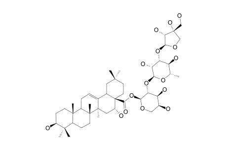 28-O-[APIOFURANOSYL-(1->3)-RHAMNOPYRANOSYL-(1->2)-ARABINOPYRANOSYL]-ECHINOCYSTIC-ACID-ESTER