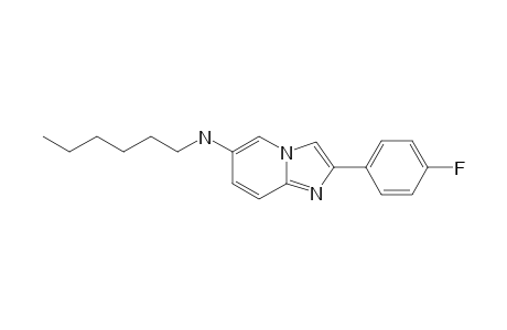 6-(N-HEXYLAMINO)-2-(4-FLUOROPHENYL)-IMIDAZO-[1,2-A]-PYRIDINE