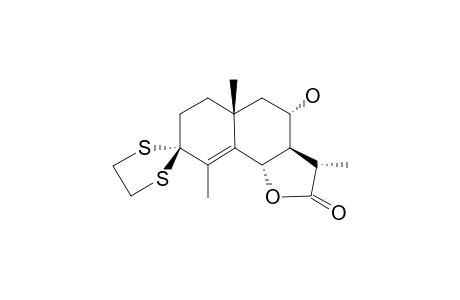 11-B-H-EUDESM-4-EN-12,6-A-OLIDE,3,3-ETHYLENDITHIO-8-A-HYDROXY