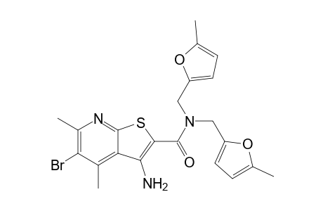 N2,N2-Di(5-methyl-2-furylmethyl)-3-amino-5-bromo-4,6-dimethylthieno[2,3-b]pyridine-2-carboxamide