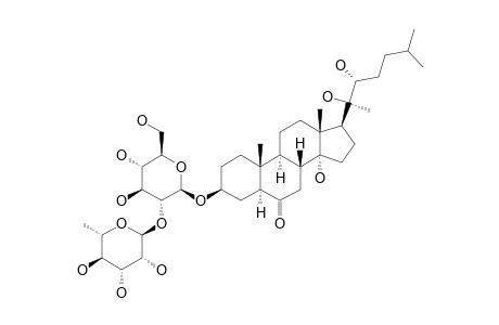 (20R,22R)-3-BETA,20,22-TRIHYDROXY-5-ALPHA-CHOLESTAN-6-ONE-3-O-ALPHA-L-RHAMNOPYRANOSYL-(1->2)-BETA-D-GLUCOPYRANOSIDE