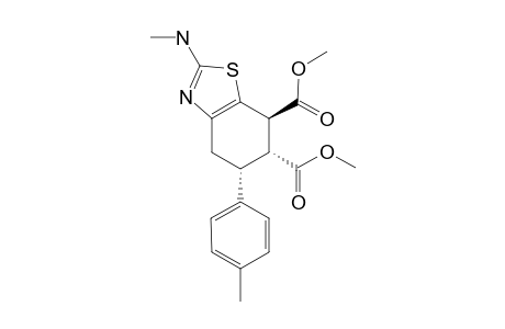 DIMETHYL-(5R*,6R*,7R*)-2-METHYLAMINO-5-(4-METHYLPHENYL)-4,5,6,7-TETRAHYDROBENZOTHIAZOLE-6,7-DICARBOXYLATE