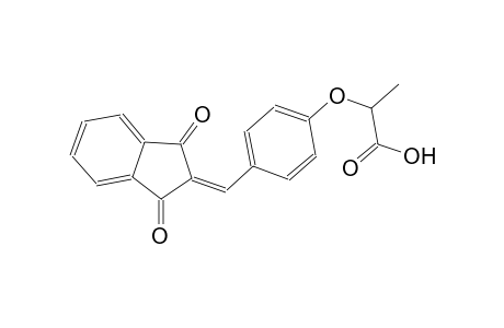 2-{4-[(1,3-dioxo-1,3-dihydro-2H-inden-2-ylidene)methyl]phenoxy}propanoic acid