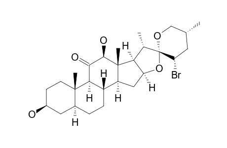 (25R)-23-ALPHA-BROMO-3-BETA,12-BETA-DIHYDROXY-5-ALPHA-SPIROSTAN-11-ONE