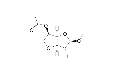 #3BA;(3R,3AR,5R,6R,6AS)-6-IODO-5-METHOXY-HEXAHYDROFURO-[3,2-B]-FURAN-3-YL-ACETATE;METHYL-3,6-ANHYDRO-2-DEOXY-2-IODO-BETA-D-ARABINOHEXOFURANOSE-ACETATE