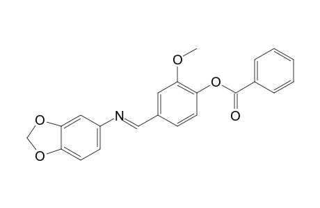 2-methoxy-4-{N-[3,4-(methylenedioxy)phenyl]formimidoyl]phenol, benzoate