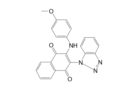 2-(1-benzotriazolyl)-3-(4-methoxyanilino)naphthalene-1,4-dione