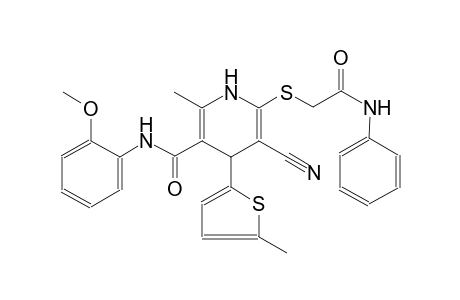 3-pyridinecarboxamide, 5-cyano-1,4-dihydro-N-(2-methoxyphenyl)-2-methyl-4-(5-methyl-2-thienyl)-6-[[2-oxo-2-(phenylamino)ethyl]thio]-