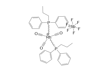 TRICARBONYL-TRANS-BIS-(DIPHENYLPROPYLPHOSPHANE)-RHODIUM-(1)-HEXAFLUOROANTIMONATE