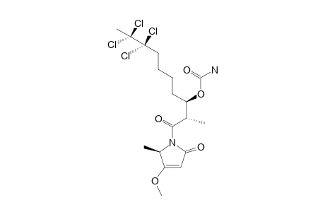 MIRABIMIDE-E;(5S,2'R,3'R)-N-(ANTI-8',8',9',9'-TETRACHLORO-3'-(CARBAMOYLOXY)-2'-METHYLDECANOYL)-4-METHOXY-5-METHYL-3-PYRROLIN-2-ONE;LABELED