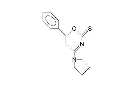 2H-1,3-Oxazine-2-thione, 6-phenyl-4-(1-pyrrolidinyl)-