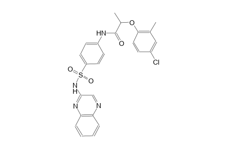 2-(4-chloro-2-methylphenoxy)-N-{4-[(2-quinoxalinylamino)sulfonyl]phenyl}propanamide