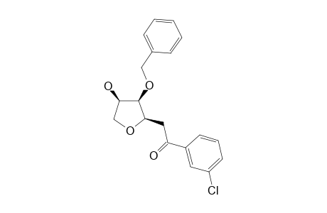 2-(2-O-BENZYL-1,4-ANHYDRO-BETA-D-ARABINOFURANOSYL-1-YL)-1-(3-CHLOROPHENYLETHANE)-1-ONE;MAJOR-ANOMER