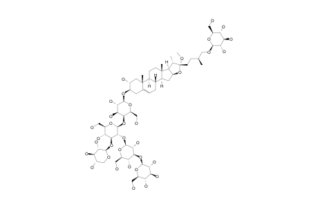 (25R)-26-[(BETA-D-GLUCOPYRANOSYL)-OXY]-2-ALPHA-HYDROXY-22-ALPHA-METHOXYFUROST-5-EN-3-BETA-YL-O-BETA-D-GLUCOPYRANOSYL-(1->3)-O-BETA-D-GLUCOPYRANOSYL