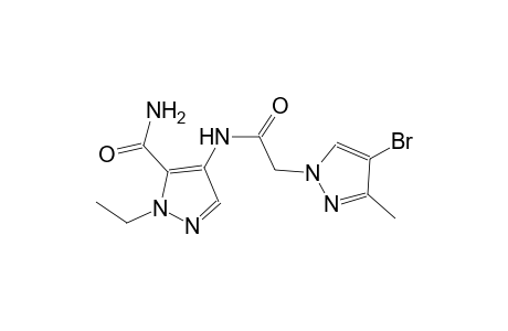 4-{[(4-bromo-3-methyl-1H-pyrazol-1-yl)acetyl]amino}-1-ethyl-1H-pyrazole-5-carboxamide