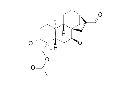 ENT-18-ACETOXY-3-BETA,7-ALPHA-DIHYDROXYKAUR-15-EN-17-AL