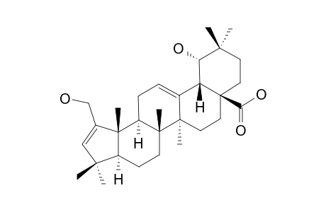 SCULPONEATIC-ACID;2-HYDROXYMETHYL-19-ALPHA-HYDROXY-1-NOROLEAN-2,12-DIEN-28-OIC-ACID