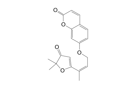 7-[[(Z)-3-(4,5-DIHYDRO-5,5-DIMETHYL-4-OXOFURAN-2-YL)-BUT-2-ENYL]-OXY]-2H-1-BENZOFURAN-2-ONE