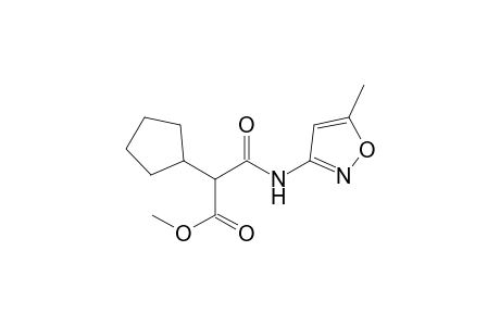 2-Cyclopentyl-N-(5-methylisoxazol-3-yl)malonamic acid, methyl ester